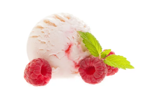Joghurt mit Himbeeren Glacé